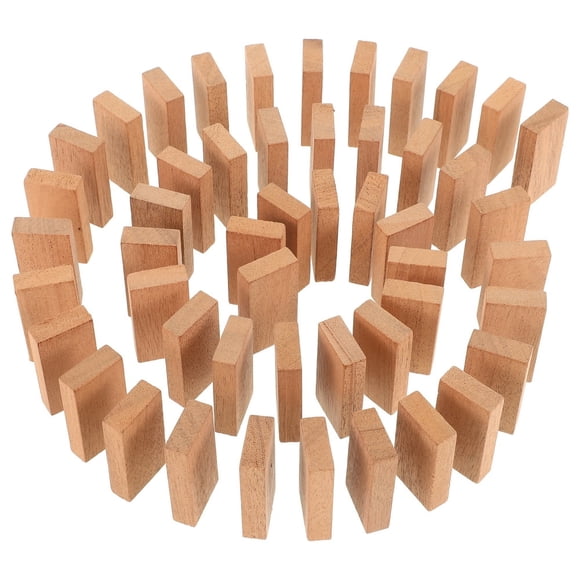 LEEYNEER 50 Pcs Domino Game Table Runner Domino Table Mini Dominoes Mini Board Games Wooden Dominoes Travel