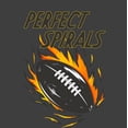 thumbnail image 2 of "Perfect Spirals" Flaming Football Youth Charcoal Short Sleeve Tee-Medium, 2 of 2