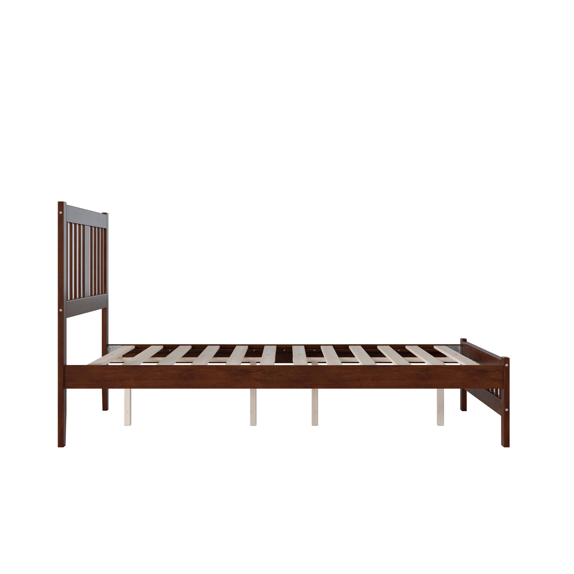 AFI Tahoe 14" Full Wood Platform Bed with Slatted Headboard and Footboard, Walnut