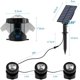 thumbnail image 4 of Luces solares subacuáticas, 3 paquetes de focos solares, iluminación sumergible con 2 modos, cambio de color RGB, IP68 a prueba de agua, luz sumergible ajustable, lámparas solares para, 4 of 5