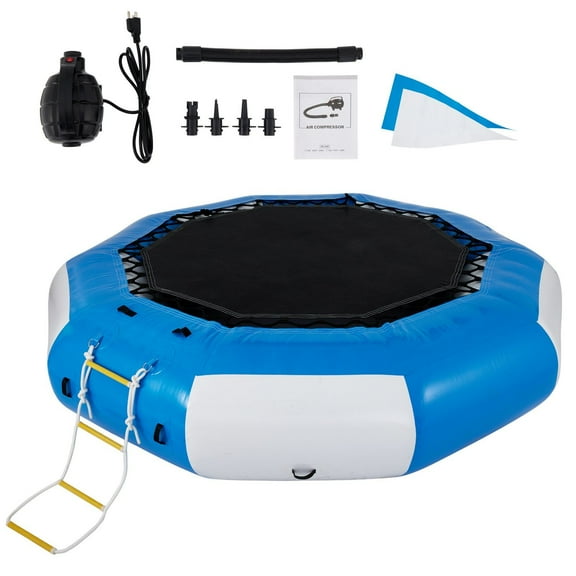 VEVOR 13ft Inflatable Water Bouncer with Padded Surface for Swimming, Fishing & Sunbathing