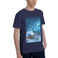 thumbnail image 2 of Bingfone Mountain Cottage In Snow Men'S Loose Fit Short-Sleeve Pocket T-Shirt, 2 of 7