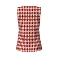 thumbnail image 5 of Gaeub Red and Brown Squares Women's Workout Tank Tops Lightweight Sleeveless Shirts for Women for Athletic Running Tennis Yoga - X-Large, 5 of 9