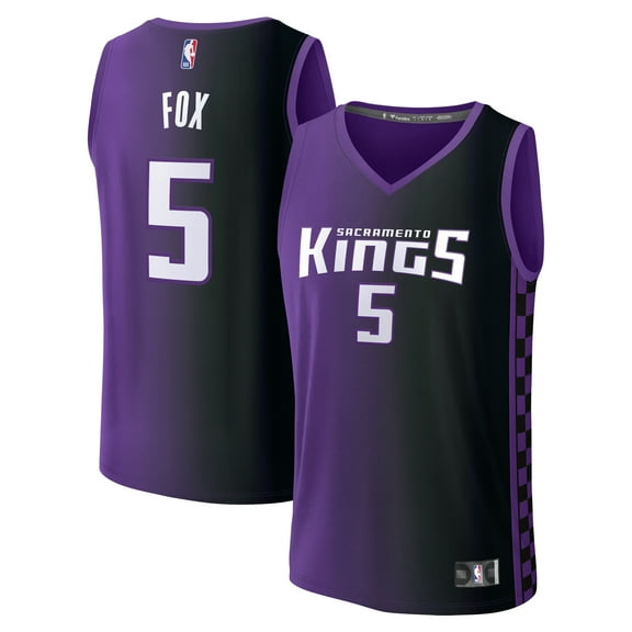 Men's Fanatics De'Aaron Fox Purple Sacramento Kings Fast Break Replica Player Jersey - Statement Edition