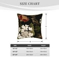 thumbnail image 4 of YFYANG Square Velvet Decorative Throw Pillow, 16"x16" Vintage Flower Bird Pattern Pattern Sofa Bed Cushion Pillows, 4 of 7