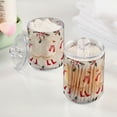 thumbnail image 2 of Yayeee 2 Pack Qtip Holder Bathroom Cotton Swab Canister with Lid Clear Dispenser Set, Winter Geese, 2 of 6