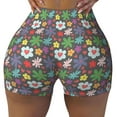 thumbnail image 2 of Balery Daisies Flowers Printed Workout Shorts for Women Seamless Scrunch Short Gym Yoga Running Sport Active Exercise Fitness Shorts-Large, 2 of 8