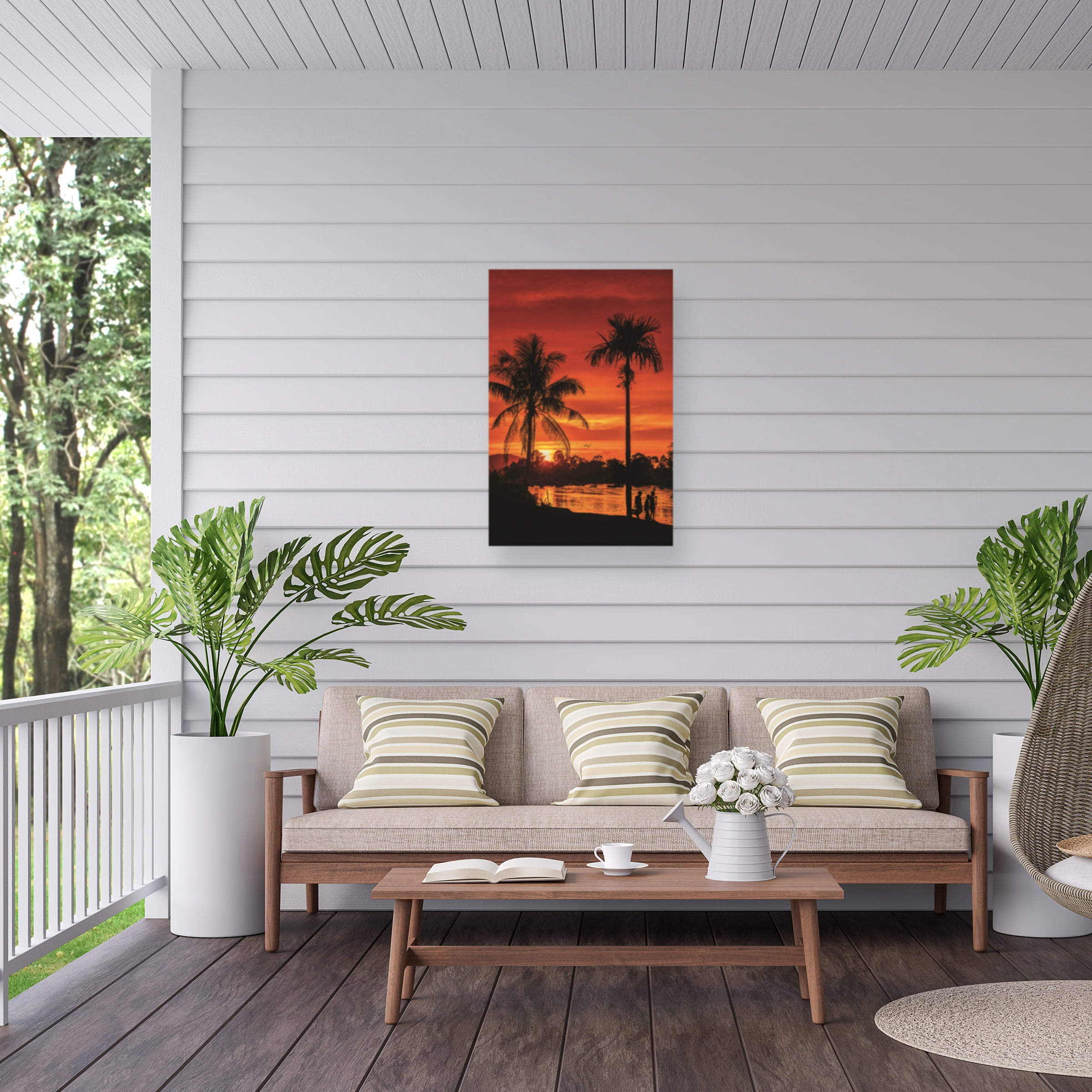 Philippe Sainte-Laudy 'Flaming Sky' Outdoor Canvas 47x30