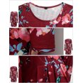 thumbnail image 4 of Matchstick Robe Midi à Manches Longues Imprimée Florale pour Femmes, 4 of 5