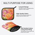 thumbnail image 3 of Yayeee Oven Mitts and Pot Holder Set of 4 Heat Resistant Kitchen Gloves Baking Hot Pad, Pink Abstract Floral, 3 of 5