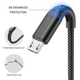 thumbnail image 1 of Charging Cable Micro USB Cord Fast phone cable Charger data cord fast Data Wire Braided Nylon Mobile Phone Cable Accessory, 1 Meter, Black, 1 of 6