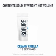 Isopure Zero Carb 100% Whey Protein Isolate Powder, Creamy Vanilla, 25g Protein, 15 Servings