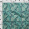 thumbnail image 3 of oneOone Cotton Poplin Dusty Teal Green Fabric Abstracts Sewing Fabric By The Yard Printed Diy Clothing Sewing Supplies 42 Inch Wide, 3 of 5