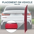 thumbnail image 3 of Reflector lateral trasero izquierdo único para BMW 330e Base 2.0L L4 2021-2022 No.63148074229 1 Pcs Rojo, 3 of 7