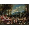 thumbnail image 2 of Pietro Testa 24x18 Black Ornate Framed Double Matted Museum Art Print Titled: An Allegory of Autumn, 2 of 5