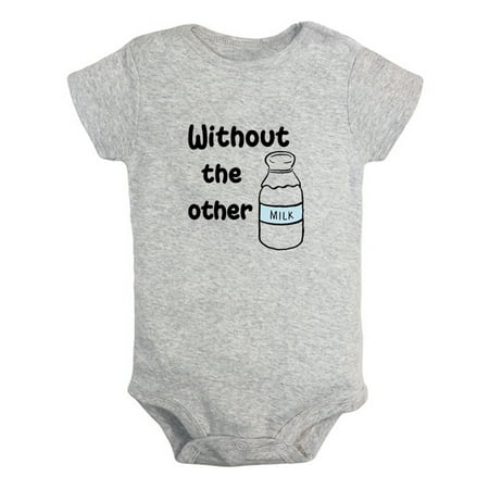 

Without The Other Funny Rompers For Babies Newborn Baby Unisex Bodysuits Infant Jumpsuits Toddler 0-12 Months Kids One-Piece Oufits (Gray 12-18 Months)