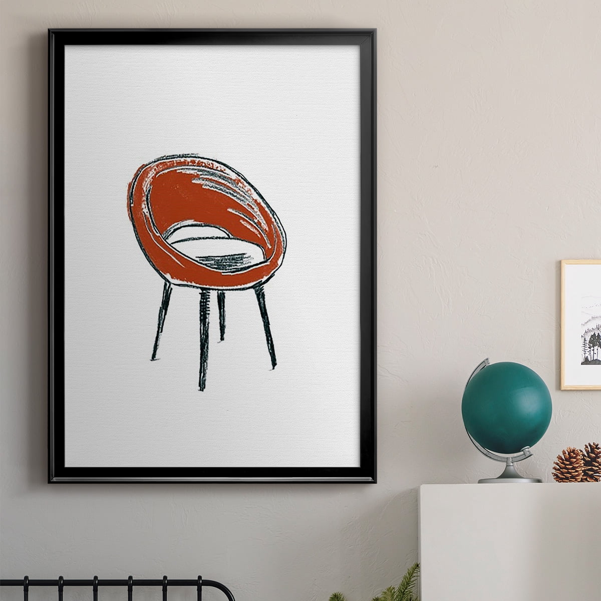 Take a Seat V Premium Framed Print, in Gold, Black, or Silver - Ready to Hang