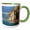 Green/White, variant on 3drose, Knysna Heads, Knysna, Garden Route, Western Cape, South Africa., 11oz Two-tone Blue Mug