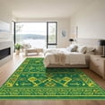 thumbnail image 3 of ODIKA 8'x10' Machine Washable Non-Slip Area Rug, Oriental Green High Traffic Rug with Pad, Green, 1027811, 3 of 8