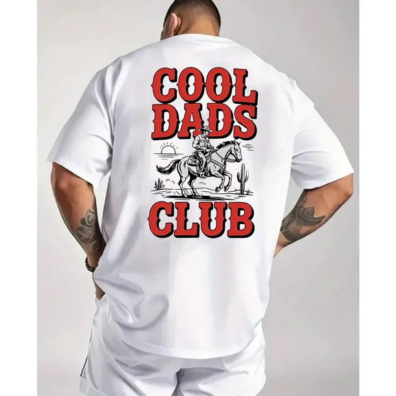 Men's T-Shirt "Cool Dads Club" - Unique Father's Day Gift | High-Quality Cotton Material & Cowboy Style.