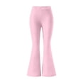thumbnail image 5 of Oiangi Flare Leggings for Women Casual Stretch Workout Yoga Pants Elastic Waist Wide Leg Trousers Pink XL, 5 of 6