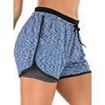 thumbnail image 5 of Women's 2 in 1 Running Shorts Workout Athletic Gym Yoga Shorts with Pockets, 5 of 8