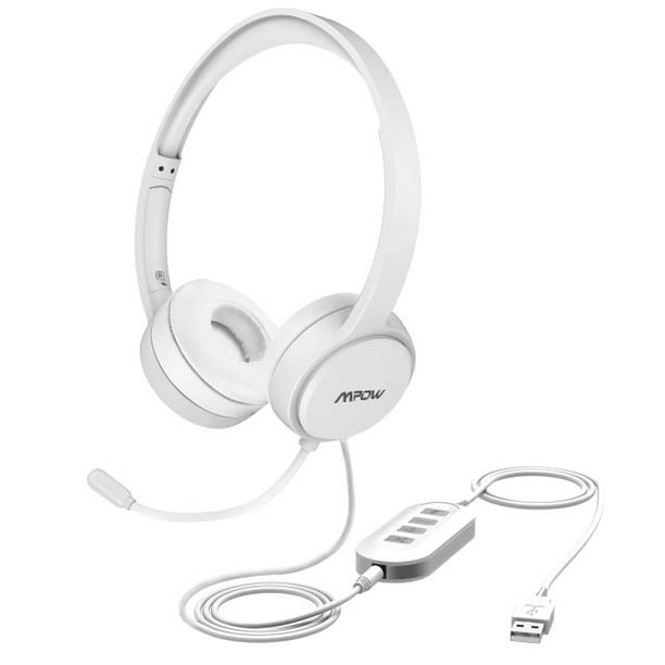 Mpow Headset, USB Headset with Noise Reduction Sound Card, Inline