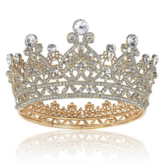 Women's Gold Princess Crown - Women's Queen Crown for Wedding