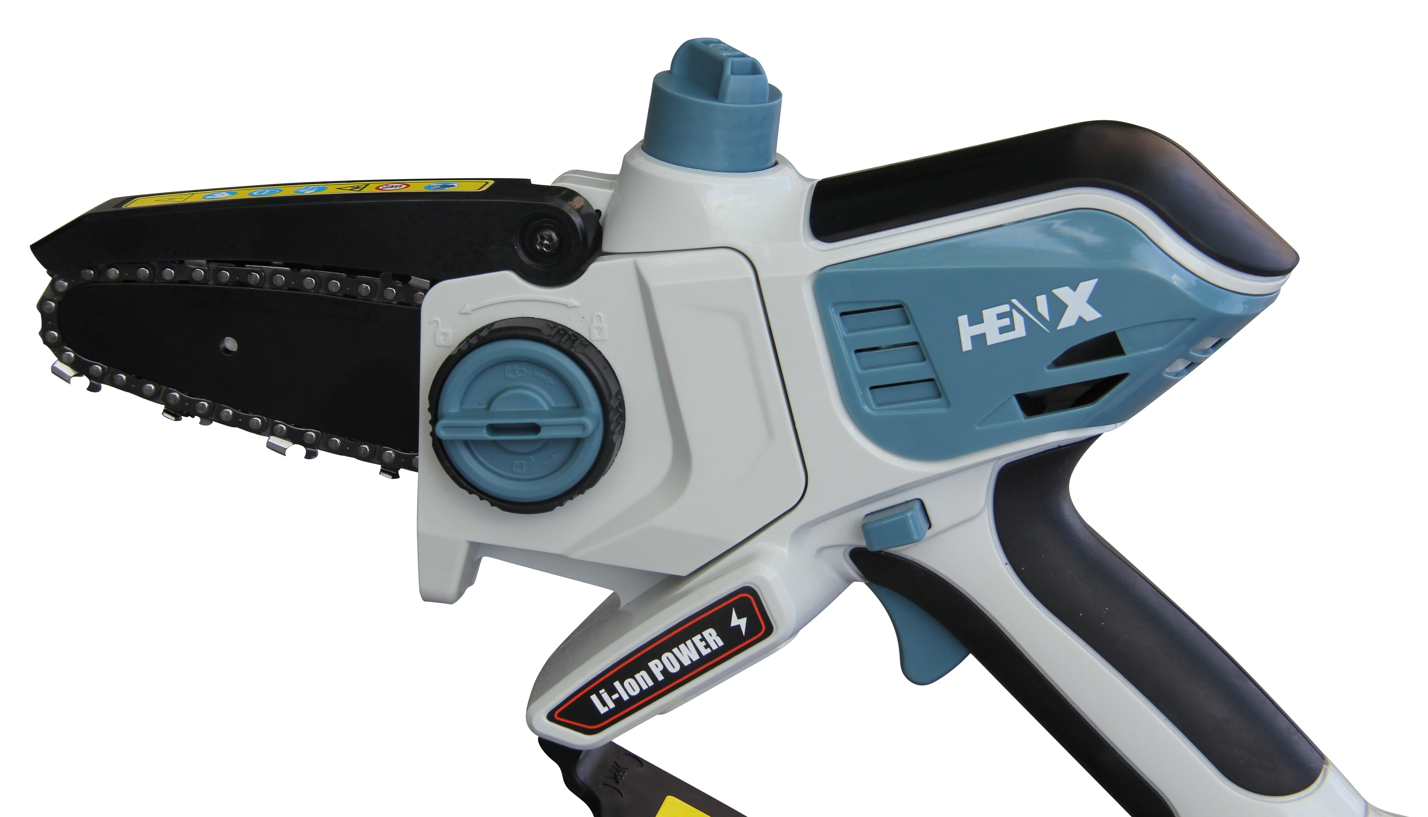 Henx H20MNLJ04A02 4 in. 20V Cordless Mini Chain Saw with Charger & Battery