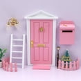 thumbnail image 3 of de Puerta de Hadas en Miniatura de de , Puerta de Hadas con Accesorios para Decoración de Jardín de Hadas, Regalos Rosa CUTICAT puerta de la casa de muñecas, 3 of 7