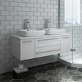 thumbnail image 2 of Fresca Fcb6148-Vsl-D-V Lucera 48" Wall Mounted Double Basin Vanity Set - White, 2 of 7
