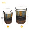 thumbnail image 5 of Laundry Basket, Dirty Clothes Hamper, Waterproof Laundry Bag Washing Bin Laundry Baskets with Handles, Rustic Cabin Autumn Forest Laundry Hampers for Bedroom Aesthetic Essentials, 5 of 7