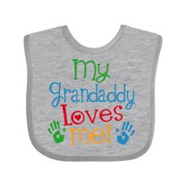 Inktastic My Grandaddy Loves Me Boys or Girls Baby Bib