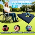 thumbnail image 5 of Gel Wheelchair Seat Cushion with 18 °   Tilt for Pressure Relief, Bed Sore Prevention, Sciatica and Tailbone Pain Support, Blue, 5 of 8