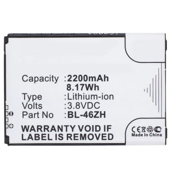 Batteries N Accessories BNA-WB-L629 Cell Phone Battery - li-ion, 3.8V, 2200 mAh, Ultra High Capacity Battery - Replacement for LG BL-46ZH Battery