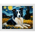 thumbnail image 2 of Stephen Chambers 18x15 White Modern Wood Framed Wall Art Titled - Border Collie, 2 of 6