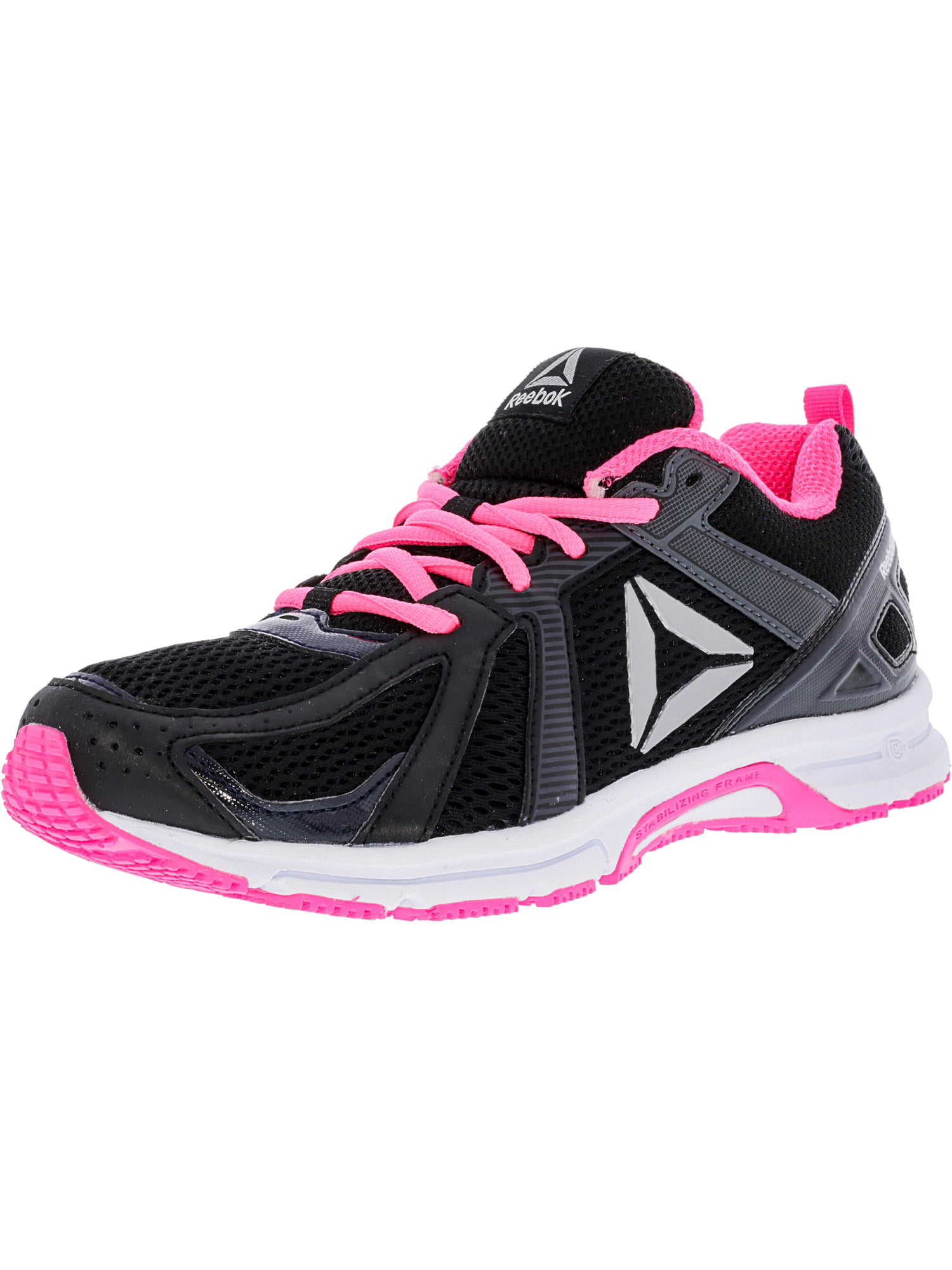 reebok running shoes black and pink