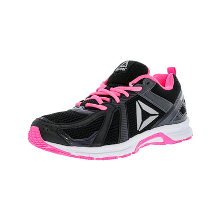 Reebok Women's Runner Mt Coal / Black Pink White Silver Ankle-High Mesh Running Shoe - (Best Running Shoes For High Arches Womens)