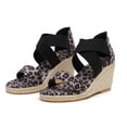 thumbnail image 1 of Zapatos de cuña de boca de pescado para mujer Sandalias de banda cruzada con tacón de cuña de cuerda de cáñamo Wmkox8yii sa4790, 1 of 5
