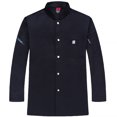 thumbnail image 1 of CHEF UNIFORM Uniform Cocina de manga larga Delantal con bolsillos delanteros Butters Professional Home Supplies Sweat Bands for Grill Restaurant Black XL sidaley LF000324-03, 1 of 7