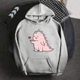 thumbnail image 3 of Sudadera Casual Gibobby con Capucha Estampado de Dinosaurio Rosa XXL, 3 of 5