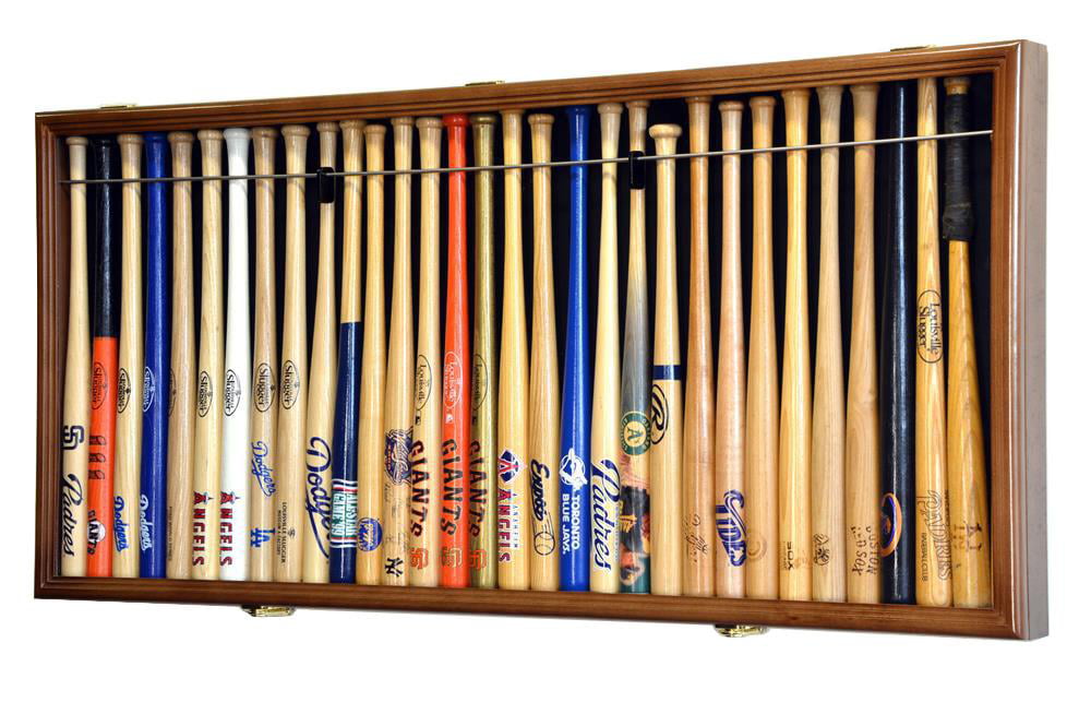 Tog Nogen som helst Krympe Large Mini 18" Bat Baseball Display Case Cabinet - Walmart.com