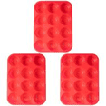 thumbnail image 1 of Molde para Muffins Silicona Con 12 Agujeros Cupcakes DIY Herramienta Hornear Sin BPA (12 Agujeros) Rojo, 1 of 7