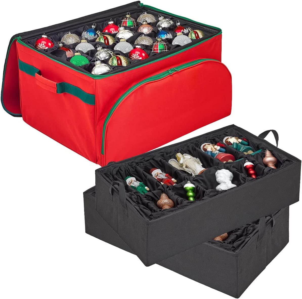 HOLDN’ STORAGE Premium Christmas Ornament Storage Containers Fits up to 48 ornaments 6” H