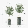 thumbnail image 2 of Artificial Tree in Contemporary Planter, Fake Eucalyptus Silk Tree for Indoor and Outdoor Home Decoration - 66" Overall Tall (Plant Pot Plus Tree), 2 of 5