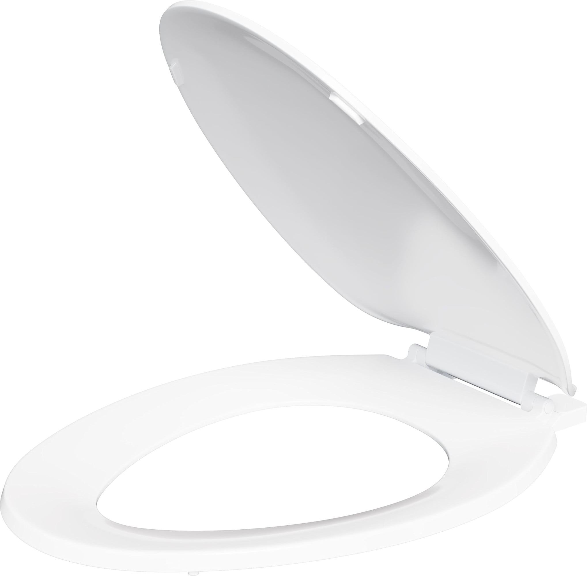Elongated Closed Front Plastic Toilet Seat with Cover in Buiscuit
