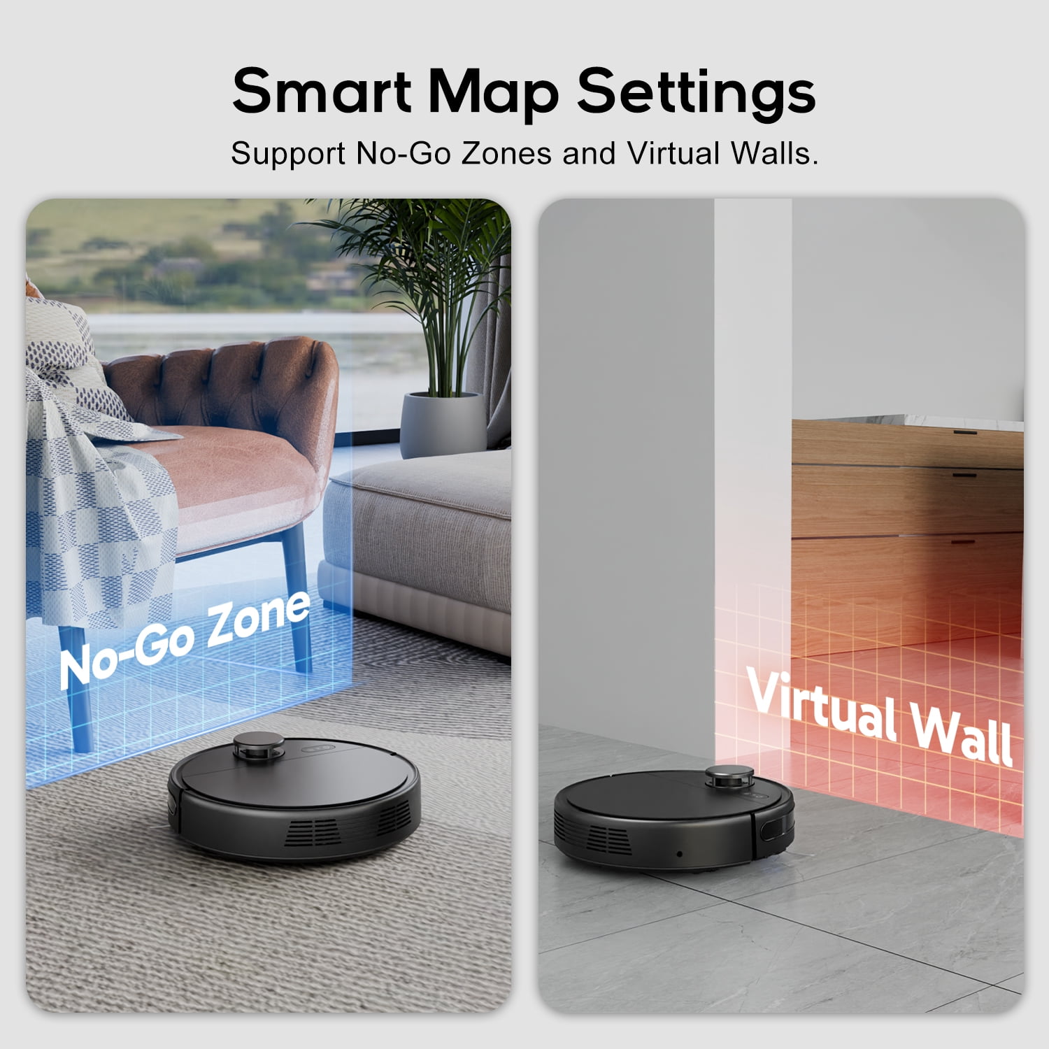 Kipvvo N5 Robot Vacuum Cleaner with LiDAR Navigation, Pet-hair, Powerful Suction, 3D Mapping, for Pet Hair, Hard Floors.
