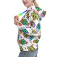 thumbnail image 2 of Picia Cactus And Insects Pattern Casual Women's Hoodie, Hooded Sweatshirt with Kangaroo Pocket, Comfortable Pullover with Eye-catching Drawstrings-Large, 2 of 7