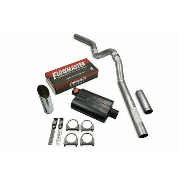Chevy Suburban 00-06 3" Single Exhaust Kit C Exit Flowmaster 40 Series SW Tip