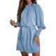 thumbnail image 2 of Vestido informal de manga larga con cuello redondo y manga acampanada con correas sueltas para mujer Fridja  yut1719, 2 of 8